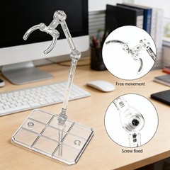 12Pc HG144 Adjustable Action Figure Display Holder Base Doll Model Support Stand