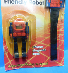 ! VINTAGE GO BOTS TIC TOC FRIENDLY ROBOT WATCH IN PACKAGE UNTESTED READ LOOK !