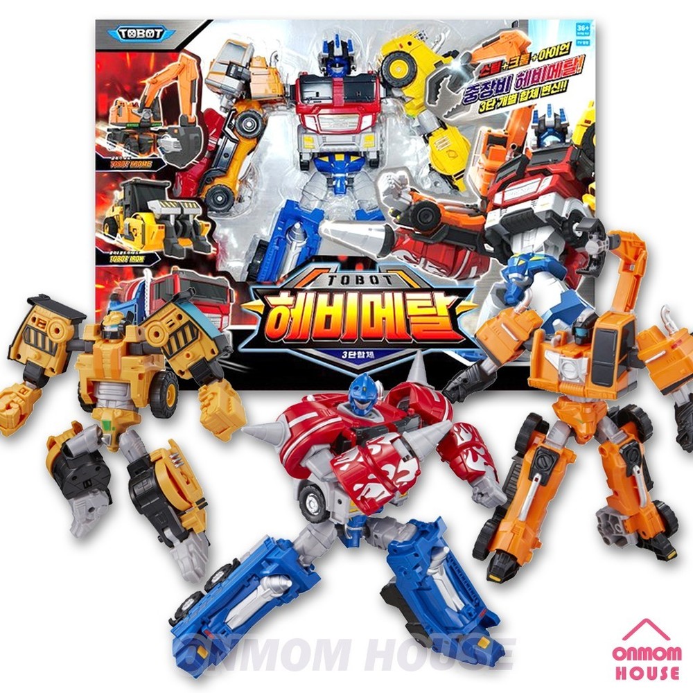 Tobot HEAVY METAL 3-in-1 Transforming Robot Figure heavy equipment Korean Toy