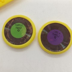 Vintage TMNT Yellow Keyboard Keytar w 2 Sound Discs Accessory Playmates