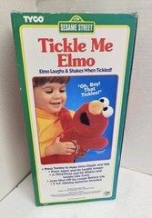 1996 Tyco Tickle Me Elmo Sesame Street Laughs, Shakes When Tickled New