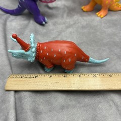 Lot of 5 Ankyo Target Party Animals figures Dinosaurs Purple Pink Red Green B10