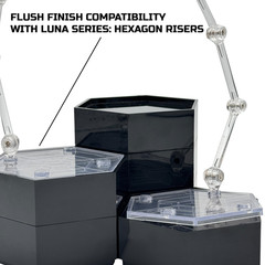 Poseable Flight Stands, Articulated Action Figure Stands, CLEAR, Figures 4-7 IN