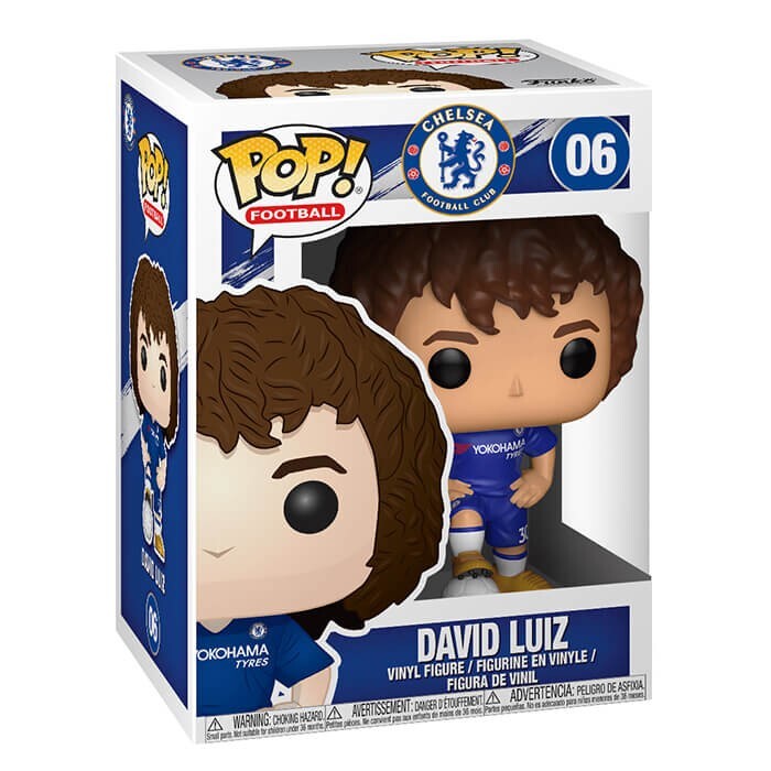 Funko Pop Football / Soccer FC Chelsea David Luiz Figure w/ Protector