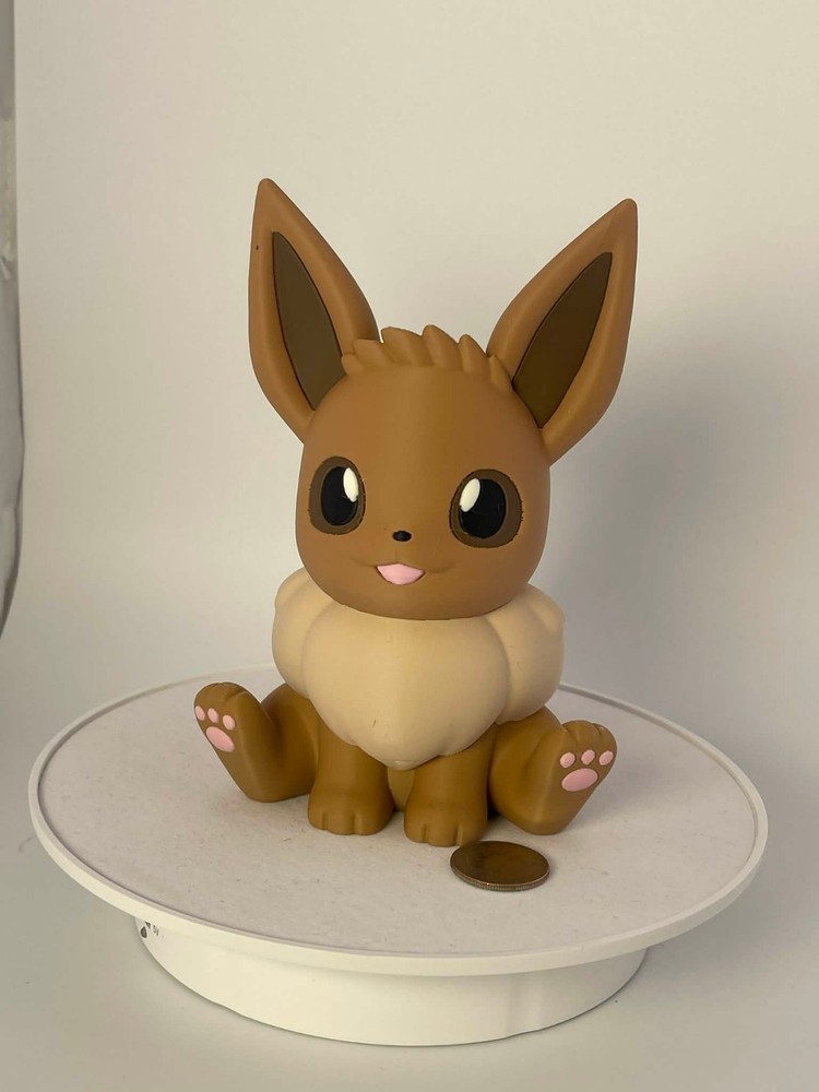 Custom Eevee Fan Art Figurine 6″ 3D PrintedPokémon Inspired Cute Collectable