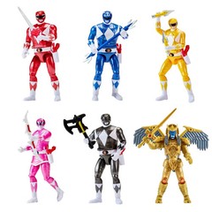 Mighty Morphin Power Rangers Re-Ignition Auto-Morphin 6pk Battle Set GOLDAR NEW