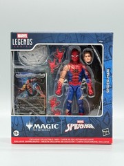 BATTLE-DAMAGED SPIDERMAN Marvel Legends 6” Magic Gathering with card NEW Parker