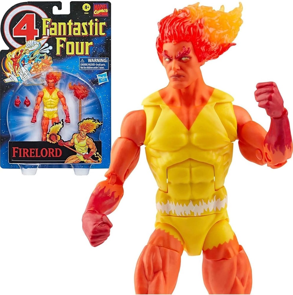 Marvel Comics Retro Fantastic 4 Firelord Action Figures Damaged Pack