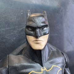 Batman Black Suit Action Figure w/ Cape Black Yellow Plastic
