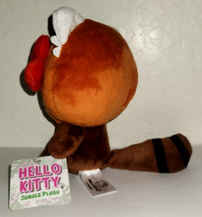 Hello Kitty Plush Toy Dressed As Red Panda bear 6″ Tall Sanrio New With Tags