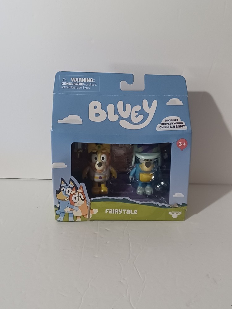 Bluey Fairytale Figure Set Bluey Bandit Cosplay Young Chilli and Bandit New