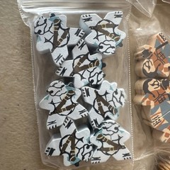 Wood Meeples Figures 49 Total : Yeti, Skeleton, Human, Minotaur, Beast More