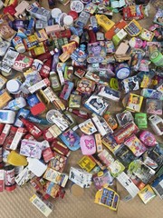 Large Mixed Lot Surprise Zuru Mini Brands over 350 pieces with shelves golden