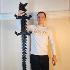 Giant Crystal Dragon 60 Inches 3D Printed