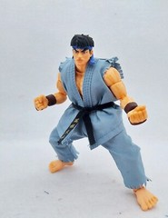 SU-RYU-GRY: 1/12 Grey Karate Gi uniform for JADA Street Fighter Ryu