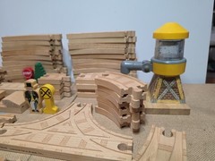 HUGE Vintage Thomas & Friends Trains Wooden Railway Mixed Lot Tracks 70+ Pieces