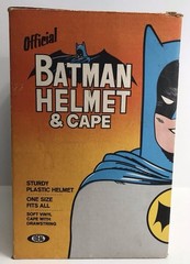 Vintage 1966 Ideal BATMAN Cape & Helmet (Cowl) Playset w/Box VERY NICE!