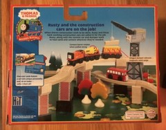 2006 Learning Curve Wooden Thomas Train Rusty with Construction Cars! NEW!