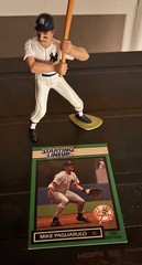 Mike Pagliarulo kenner 1989 loose figure & card Yankees baseball see description
