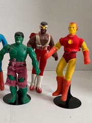 VINTAGE MEGO Avengers LOT Spiderman, Hulk, Iron Man, Falcon, Cap America, Thor