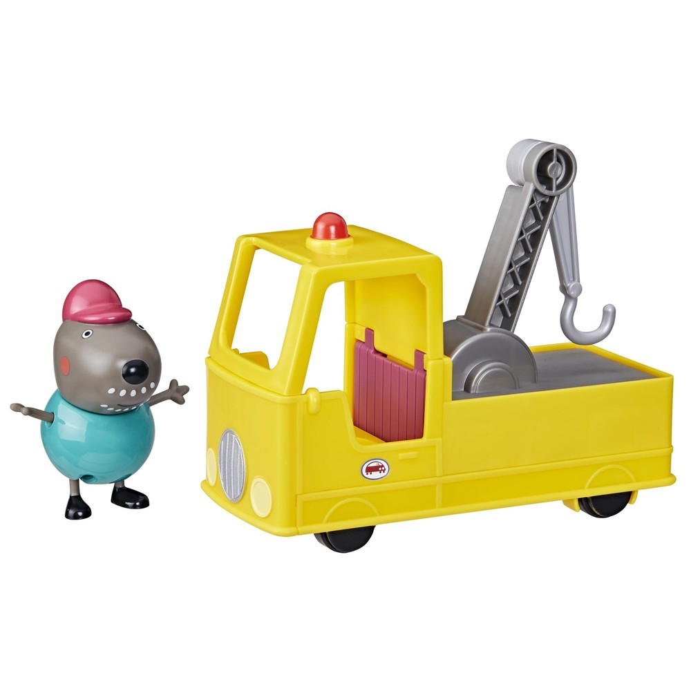 Peppa Pig Granddad Dog Pull Back Tow Truck Toy with Figure for Kids 3 Years Up