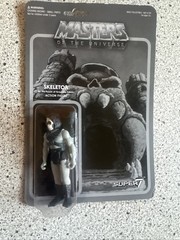 Super7 Reaction Masters of the Universe MOTU Grayscale Exclusive Skeletor