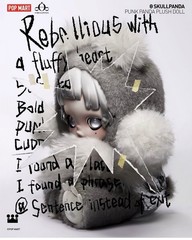 Pop Mart θ Skullpanda Punk Panda 30 Cm Plush Doll ( NO BOX)