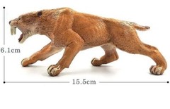 6IN PVC Saber Toothed Tiger Animal Toy Action Figure Kids Toys Party Gifts 15CM