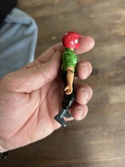 Adventure Wheels Action Figure 3.75″ Possible Motorcycle Driver Red Helmet