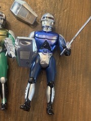 Soma 1994 Sonic Ranger Blue Green Red Chrome Light Up eyes 4″ – Untested W Acc