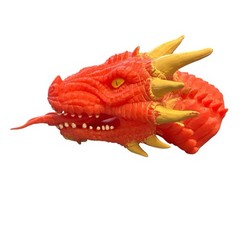 Schylling Red Fire Breathing Dragon Hand Puppet super stretchy latex free