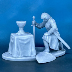 Action Figure Templar Knight with the grail Collectible Miniature 60mm