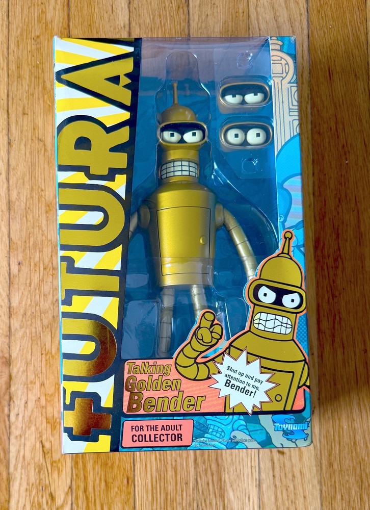 Futurama Toynami Talking Bender Action Figure Vintage SDCC Exclusive 9″ Toy NIB