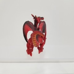 Dragon Figures – Red & Black, Green & Gold, Orange & Red – Mixed Lot of 3