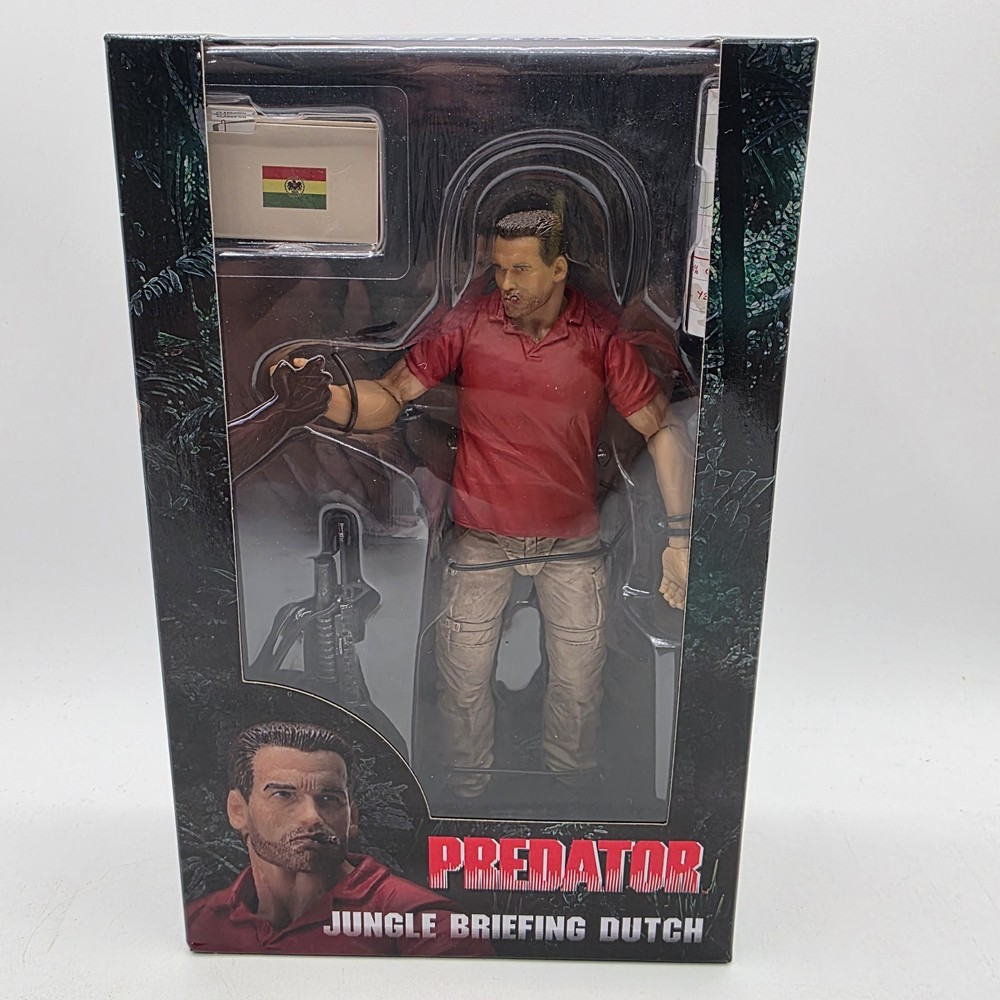 Predator 30th Anniversary SDCC Jungle Briefing Dutch 7″ Action Figure NECA A5
