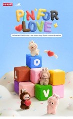 POP MART Labubu The Monsters Pin For Love Series Mini Plush Pendant Figure Doll