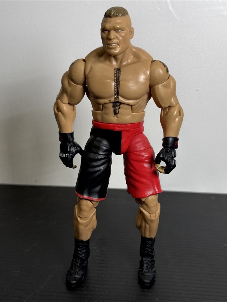 WWE Mattel Elite Brock Lesnar Red Black Shorts Wrestling Figure Loose