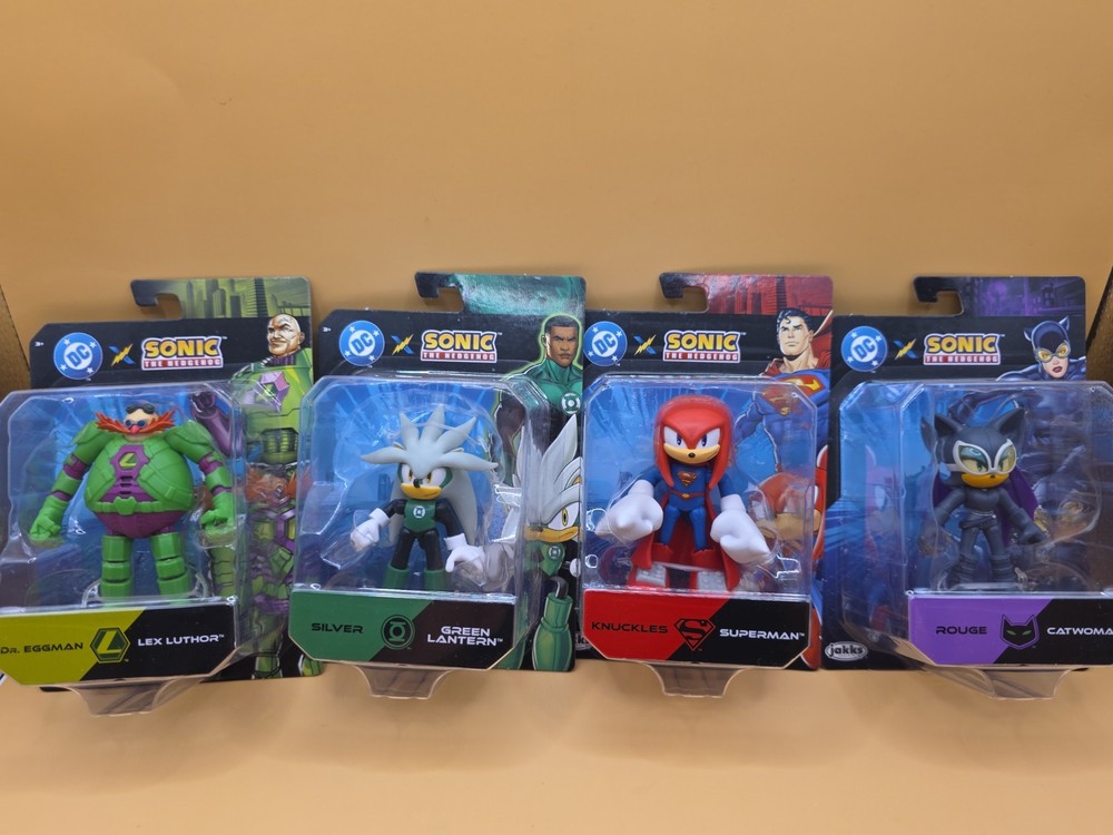 Jakks Pacific Sonic the Hedgehog x DC Crossover 2.5″ Figures Set Of 4 Knuckles..