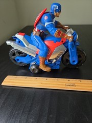 Marvel Avengers RC Captain America On Motorcycle 6.5” Figure *No Remote Control*