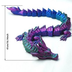 16.14inch 3D Printed Dragon Model,Articulated Animals figure,Toys Home Decor