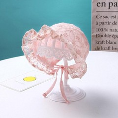 Lace Embroidery Baby Girl Bonnet Hat Summer Breathable Mesh Kids Cap