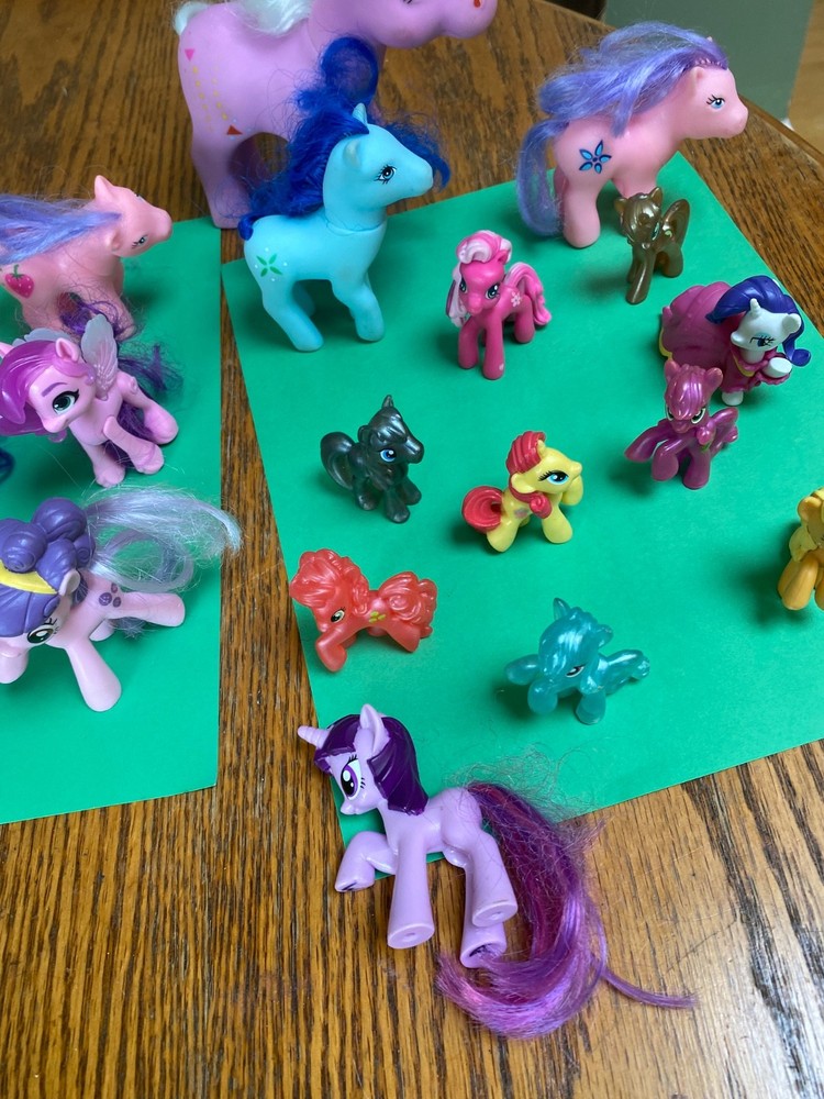 Lot Of 15 My Little Pony Figures Various Sizes Years Generations few Unicorns