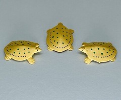 Lot Of 10 Turtles Hard Plastic And Rubber
