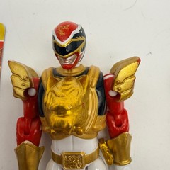 Power Rangers Mega force Red & Black Ranger Figures Cards Weapons Bandai Figures