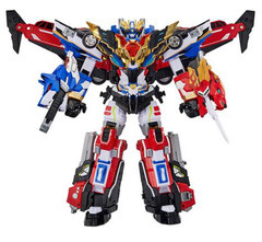 Metal Cardbot W HEAVY IRON + BLAION & BLUE COP W Grand Blue Leon Transform Robot