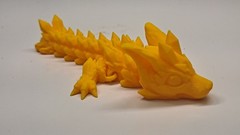 Crystal 3D Printed l Dragon Small Tellow