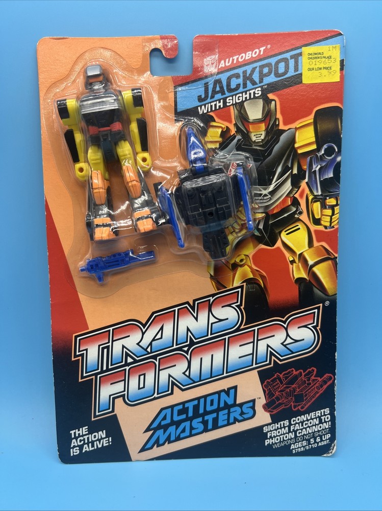 Transformers Action Masters Jackpot w/ Sights Figure Hasbro Autobot 1989