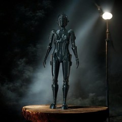Metropolis Maria Robot Figure Classic Sci-Fi Machine-Man Statue 6” Gold Art Deco