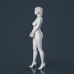 Unpainted Painted resin figurine Woman girl nuide in handcuf 1/18 1/24 1/43 1/32