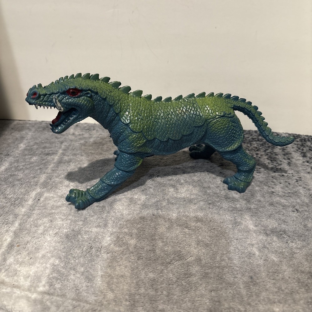 Vintage 1984 Imperial Toy Dragon Scaled Blue/Green